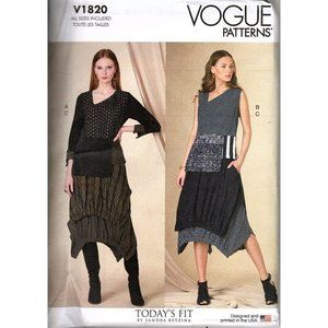 Vogue V1820 Misses XS to XXL Sandra Betzina Skirt and Top Uncut Sewing Pattern